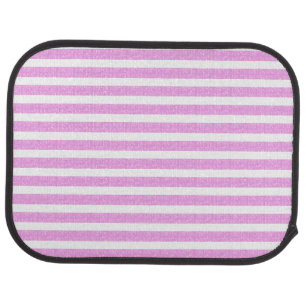 Light Purple Geometric Stripes Car Floor Mat