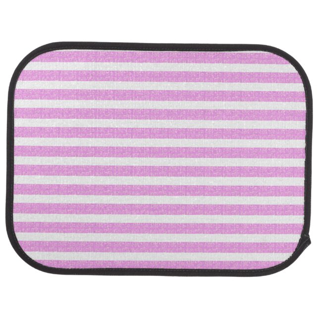 Light Purple Geometric Stripes Car Floor Mat (Rear)