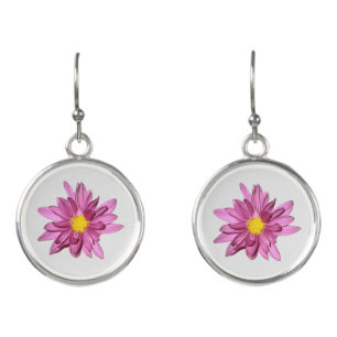 Light Purple Gerbera Earrings