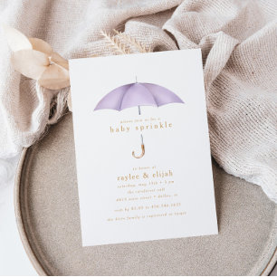 Light Purple Girl Baby Sprinkle Shower Event   Invitation