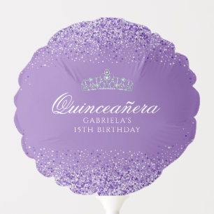 Light Purple Glitter Quinceanera Balloon
