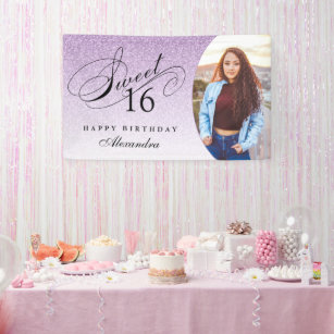 Purple Sweet 16 Decorations