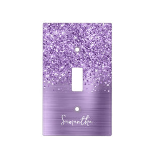 Light Purple Glittery Glam Switch Cover