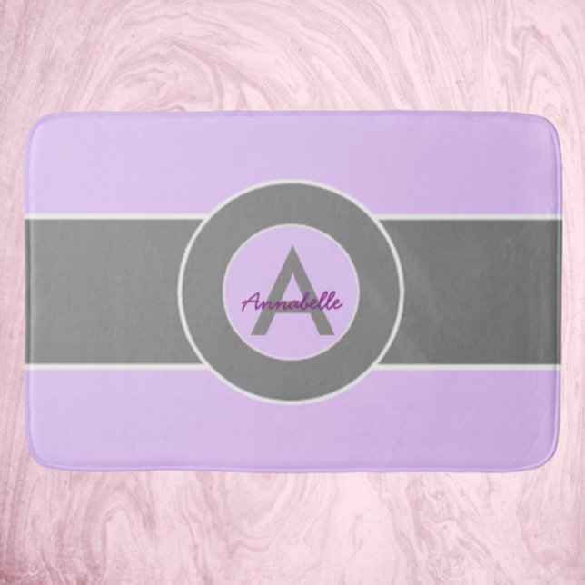 Light Purple Gray Bathroom Mat (Creator Uploaded)