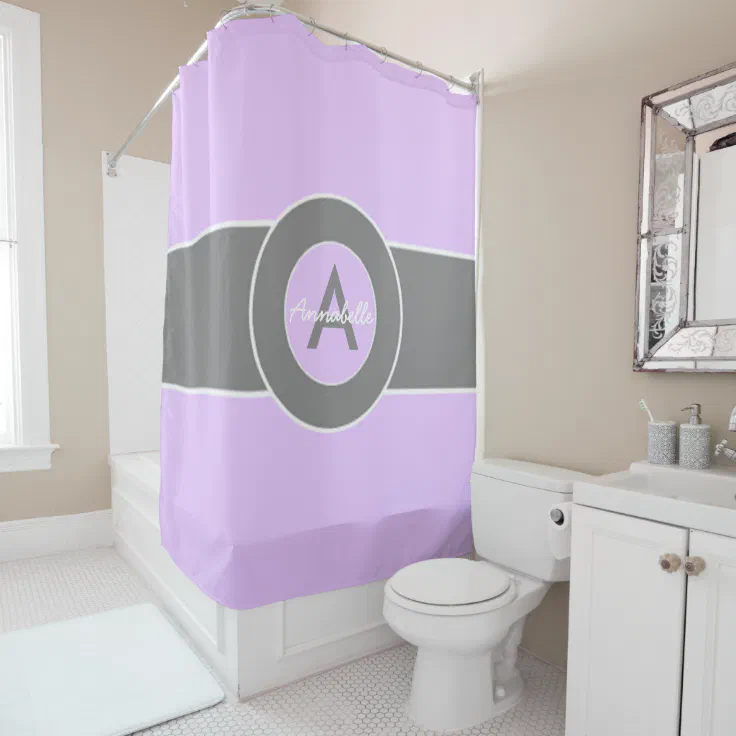 Light Purple Gray Shower Curtain Zazzle