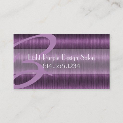 Customizable Light Purple Hair Salon Beautician Business Cards