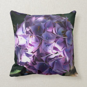 Light Purple Hydrangea Flower Throw Pillow