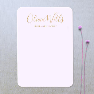 Light Purple Lavender Gold Earring Display Card