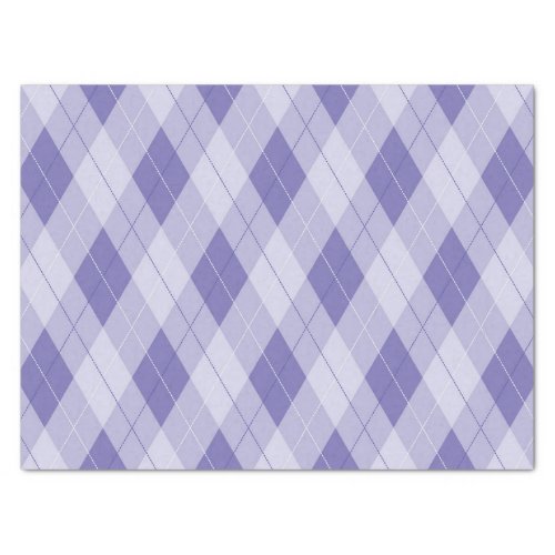 Light Purple Lavender Lilac Argyle Pattern Tissue Paper