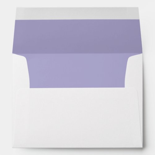 Light Purple Lavender Return Address Lined Envelope