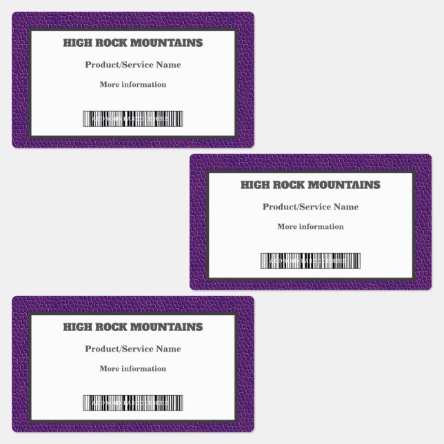 Light Purple Leather Safe Brand Labels (Group)