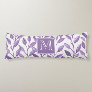 Light Purple Leaves Personalized Body Pillow
