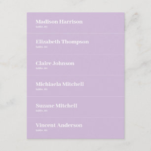 Light Purple Lilac Wedding Place Card DIY