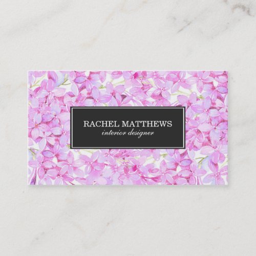 Light Purple Lilacs Professional Business Card