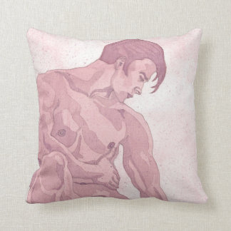 Light Purple Man Crouching Pillow