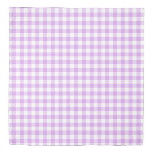  Light Purple Mauve Lavender Plaid Tartan Gingham Duvet Cover