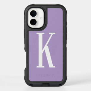 Light Purple Monogram Modern Cool Gift Party Favor iPhone 16 Plus Case