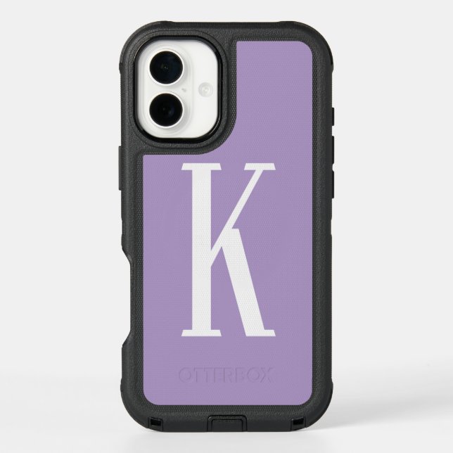Light Purple Monogram Modern Cool Gift Party Favor Otterbox iPhone Case (Back)