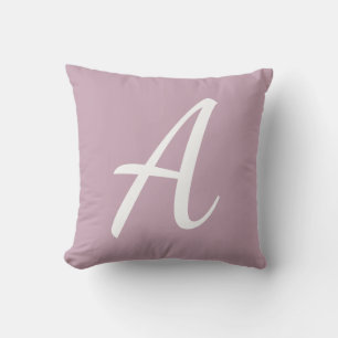 Light Purple Monogram Throw Pillow