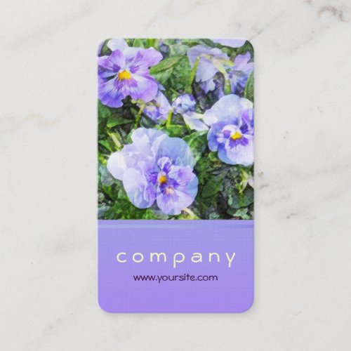 Light Purple Pansies Business Card