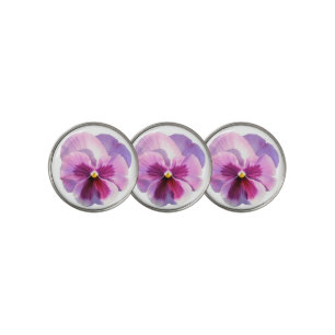 Light Purple Pansy Flower Golf Ball Marker