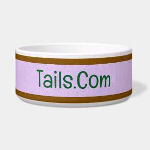 Light Purple Pet Bowl with TAILS.COM Text