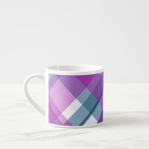 Light Purple Plaid Espresso Cup