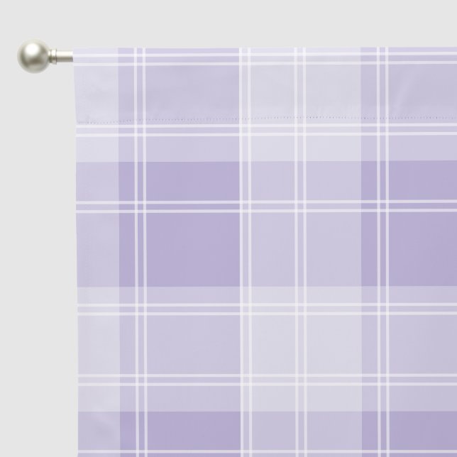 Light Purple Plaid Pattern Blackout Curtains (Pocket)