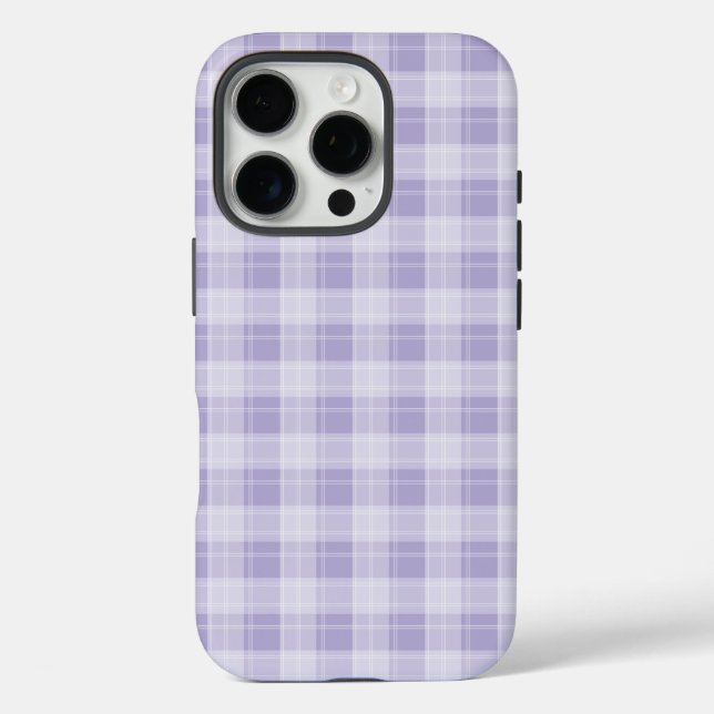 Light Purple Plaid Pattern Case-Mate iPhone Case (Back)