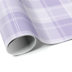 Light Purple Plaid Pattern Wrapping Paper