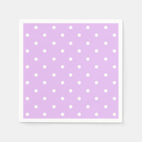 Light Purple Polka Dot  Napkins