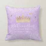 Light Purple Roses Gold Crown Mis Quince Anos Throw Pillow<br><div class="desc">Are you looking for glamorous quinceanera pillow ideas to match a gold and light purple party theme? It is easy to create your own beautiful custom quinceanera pillows with this elegant DIY template. They can be personalized with a monogram, name, or initials - even include a pretty Mis Quince Anos...</div>