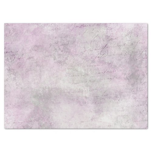 Light Purple Script Decoupage Tissue Paper