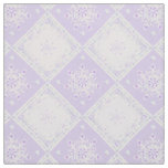 light purple snowflake &amp; glittering heart fabric