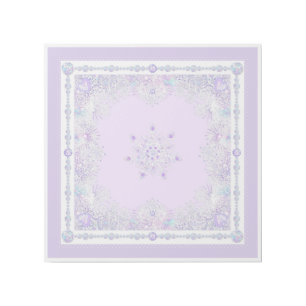 light purple snowflake & glittering heart gallery wrap