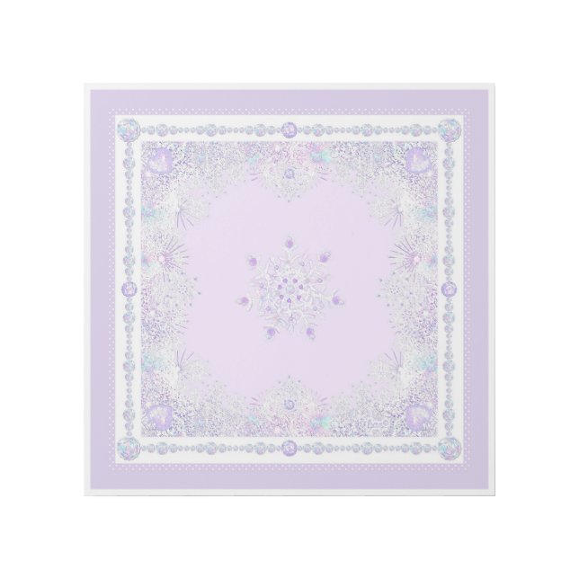 light purple snowflake & glittering heart gallery wrap (Front)