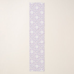 light purple snowflake & glittering heart scarf