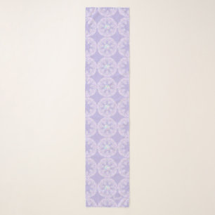 light purple snowflake & glittering heart scarf