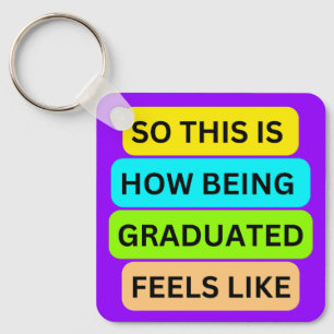 Light purple square keychain SO_THIS_IS_HOW_BEING_