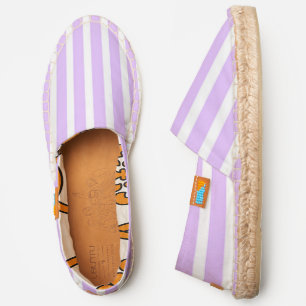Light Purple Stripes Espadrilles Shoes