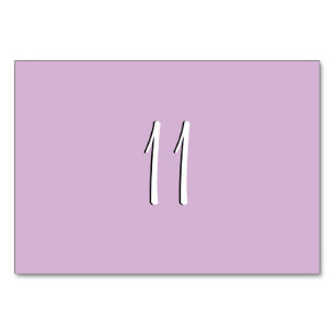 Light Purple Table Placecards Number