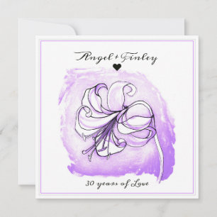Light Purple & White Lily 30th Wedding Anniversary