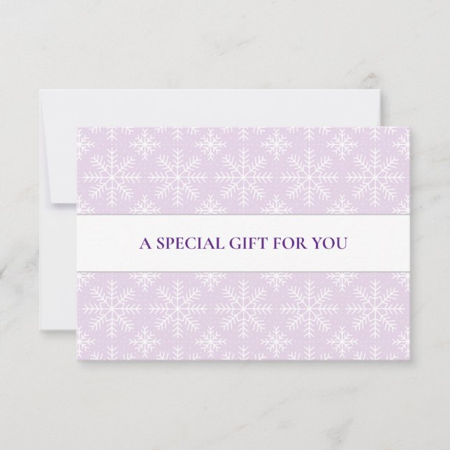 LIGHT PURPLE WHITE SNOWFLAKES CHRISTMAS SPECIAL (Front)