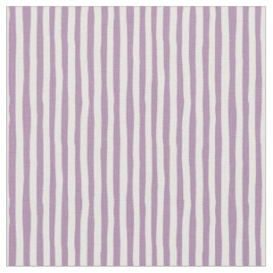 Light Purple & White Wonky Stripes Fabric