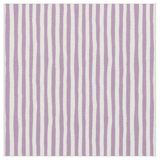 Light Purple & White Wonky Stripes Fabric
