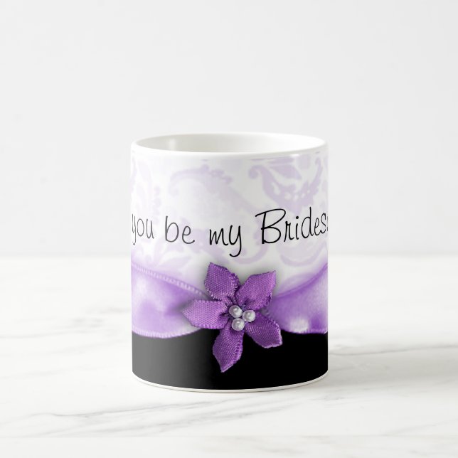 Light purple Will you be my Bridesmaid coffee mug (Center)