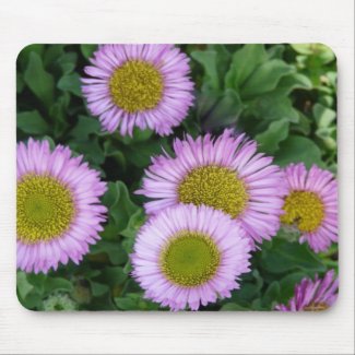 Light Purple with Yellow Flowers Mousepad mousepad