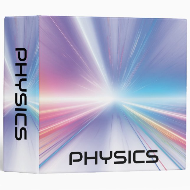 Light Radiation School Subject 3 Ring Binder (Front/Spine)