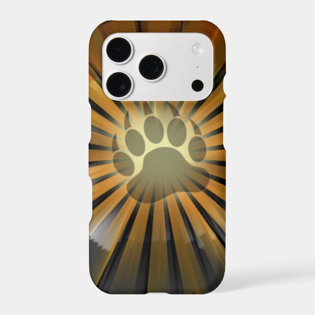 Light Rays Bear Pride Flag Bear Paw Iphone Case (Back)