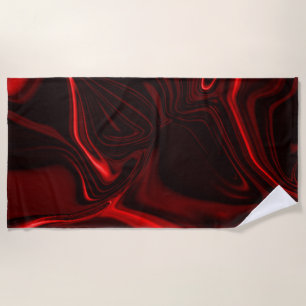 Light red and dark curves on dark background. beach towel